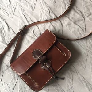 Handmade italian crossbody bag brown leather nwt